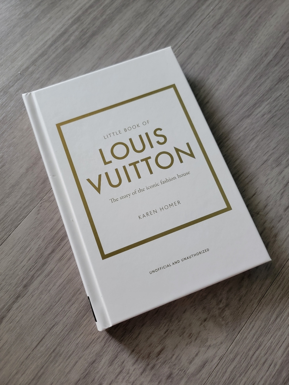 Louis Vuitton White Hardcover with Gold Accents Decor